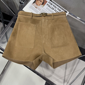 Shorts <span class=keywords><strong>in</strong></span> <span class=keywords><strong>pelle</strong></span> nera Shorts <span class=keywords><strong>in</strong></span> <span class=keywords><strong>pelle</strong></span> scamosciata <span class=keywords><strong>pantaloncini</strong></span> da donna <span class=keywords><strong>in</strong></span> vera <span class=keywords><strong>pelle</strong></span> con cintura 2025 primavera nuovi - Product Image 6