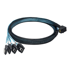 Sıcak satış SFF8643 4SATA ters kablo 60cm Mini SAS HD 90 derece veri transferi sağ açı kordon stokta yüksek performans - Product Image 4