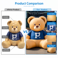Ours en peluche gonflable personnalisé 360°, grande sculpture gonflable en forme d'ours avec T-shirt imprimé pour festivals et événements