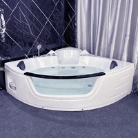 Prix bon marché d'usine Matériau acrylique Offre Spéciale Baignoire d'angle autoportante Air Spa Jet Whirlpool Baignoire de massage