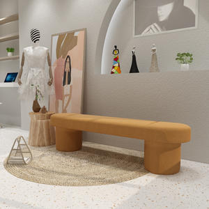 Scandinavian Style Shoe Bench For Clothing Store Space Saving <b>Foot</b> <b>Stool</b> Freestanding Design - Product Image 1