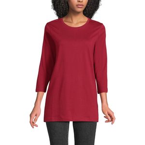 FOXA Tunique décontractée à col rond en coton Supima à manches 3/4 pour femme - Product Image 1