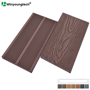 Chất lượng hàng đầu KỸ THUẬT Thương mại 140*20mm Gỗ nhựa composite rắn sàn cho các dự án ngoài trời - Product Image 5