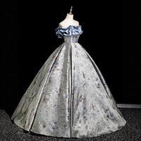 Robe de bal bleue en satin, couleur bonbon naturel, antistatique, avec soutien-gorge intégré, pour examen artistique, remise des diplômes du lycée, robe de soirée longue jusqu'au sol