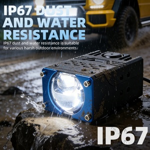 S101 Car Accessories 68W Middle Net Light <b>Led</b> Headlight White Color Auxiliary Lights <b>Led</b> <b>Projector</b> Lens Front Grille Light - Product Image 4