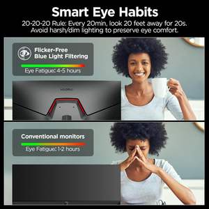 Monitor da Gaming Curvo Koorui G2421V 24 Pollici 2K 180Hz IPS LED Senza Sfarfallio con 99% di Gamma Cromatico e Tempo di Risposta di 1ms per Giocatori PC - Product Image 3