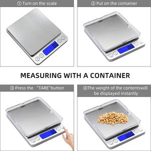 Changxie 공장 도매 스마트 전자 주방 식품 계량 저울 뚜껑 3kg/0.1g 용량 스테인레스 스틸 무게 측정 - Product Image 5