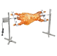 Rôtissoire électrique à feu ouvert pour l'extérieur Rôti d'agneau Rôti de porc Cuisson à la broche en acier inoxydable Rôtissoire Barbecue Grill