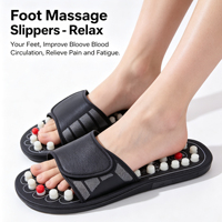 Reflexzonen-Akupressur-Roller Fußmassage-Hausschuhe Plantar-Akupunkturpunkt-Druckmassage mit Kabelloser Fernbedienung zur Fußschmerz-Linderung