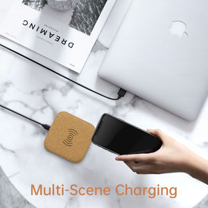 Nouveau vert écologique forme carrée multi bureau liège <span class=keywords><strong>chargeur</strong></span> à <span class=keywords><strong>Induction</strong></span> sans fil téléphone portable coq <span class=keywords><strong>chargeur</strong></span> <span class=keywords><strong>chargeur</strong></span> de téléphone - Product Image 5