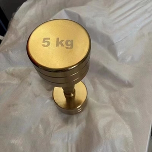 Mancuernas de Acero Redondas de Alta Calidad Comercial con Recubrimiento de Oro para Entrenamiento de Levantamiento de Pesas, Mancuernas con Recubrimiento Electrolítico para <span class=keywords><strong>Fitness</strong></span> - Product Image 3