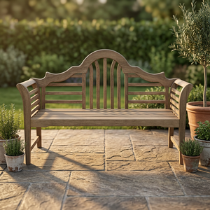 Banc de jardin et de terrasse en teck massif, traditionnel, durable, résistant à l'eau, 2 places, couleur et taille personnalisées, pour usage extérieur - Product Image 4