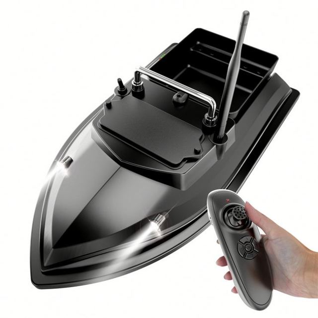 Flytec V050 RC Fishing Bait Boat With 4 LED Lights Wireless Dual Power Supply 500M Fixed Speed Cruise Fish Feeder for Fishing