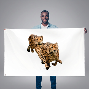 Bandera de Sublimación Cheetah Brothers de Alta Calidad, Placa Decorativa de 5FT X 3FT, Bordes Doblemente Cosidos, 2 Ojales para Colgar, Diseño Moderno - Product Image 3