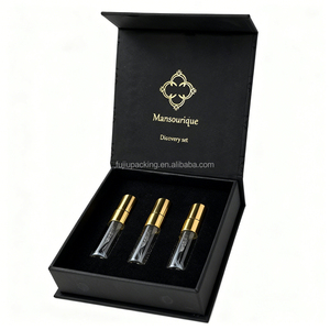Boîte d'emballage en carton avec logo personnalisé, flacon de parfum <span class=keywords><strong>vide</strong></span>, 2 ml, 3 ml, 5 ml, 10 ml, mini boîte d'échantillon de parfum, boîte de parfum, 3 pièces - Product Image 2