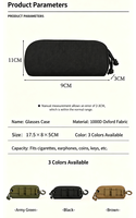 Étui Tactique MOLLE Robuste pour Lunettes, Pochette de Rangement pour Lunettes avec Mousqueton, Protection pour Lunettes de Soleil pour Activités de Plein Air