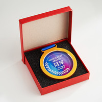 Ensemble de médailles personnalisées en gros pour champions, médailles de récompense avec ruban, médailles sportives rondes gravées pour tournois et reconnaissance