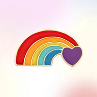 Conception créative directe d'usine Six couleurs arc-en-ciel personnalisation épingles en émail dur gros logo personnalisé Lgbt broche en métal pour sac