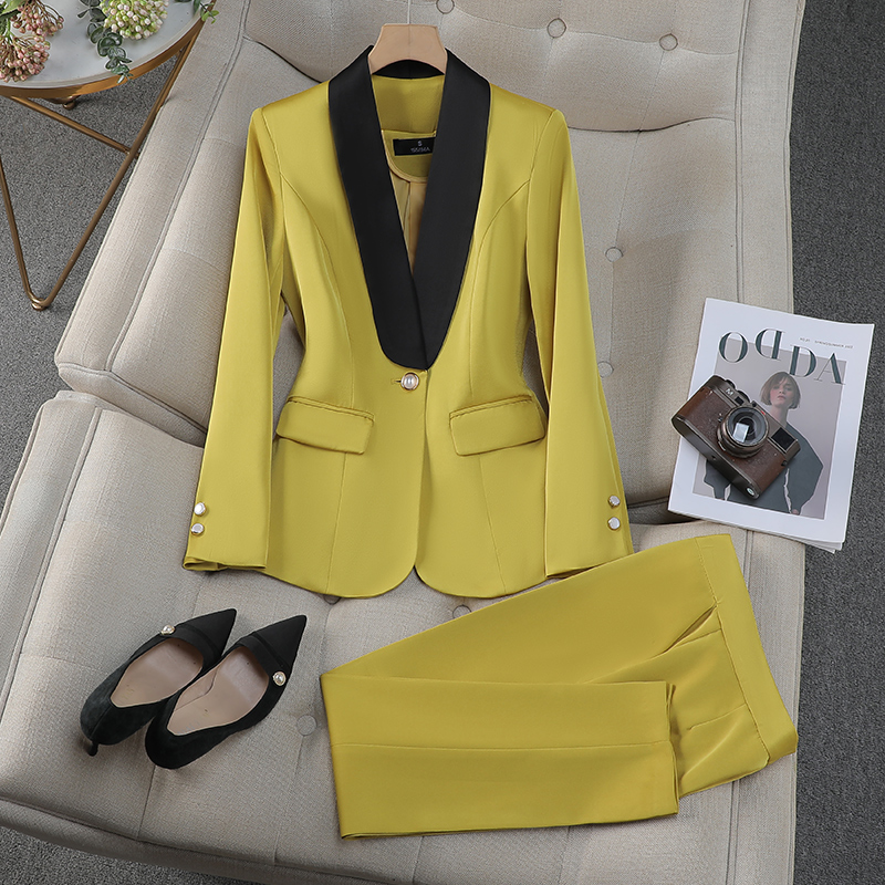 Ladies Pant Coat Design Stylish Two Piece Sets for Spring/Summer