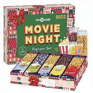 Set de Regalo de Palomitas <span class=keywords><strong>Gourmet</strong></span> Sin OMG con Granos <span class=keywords><strong>Gourmet</strong></span>, 5 Sabores y 10 Paquetes para Fiestas, Noches de Cine y Amantes del Cine - Product Image 1