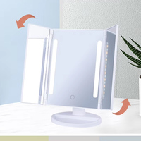 Pliable Bureau LED Éclairage Miroir De Maquillage Rechargeable Usage Domestique Équipement De Beauté Populaire Cosmétique LED Miroir