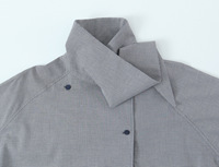Chemise à carreaux personnalisée pour femme, collection Printemps 2026, chemisier gingham boutonné de créateur avec col montant et poches, OEM/ODM par usine chinoise