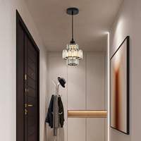 Lustres Pendentifs en Cristal Simples et Luxueux pour Table à Manger, Îlot de Cuisine et Éclairage de Chevet