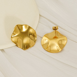 ZOGXIN Geometric Stud Earrings Gold Silver Irregular Shape Party Fashion Jewelry for Women - Product Image 4