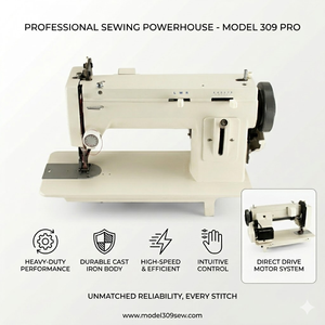 Hochleistungs-Zickzack-Nähmaschine MK-306 MK-309 mit 7" und 9" Arm, Industrielle Nähmaschine mit Großem Handrad und Aluminiumgehäuse - Product Image 4