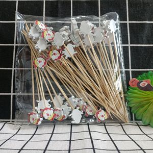 Animal Shape Bamboo Skewers 2.0mm-3.0mm Paper Label <b>Easter</b> Decoration Party Supplies - Product Image 1
