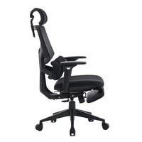 Chaise de bureau ergonomique de direction à dossier haut, design moderne, avec repose-pieds, en maille, réglable en hauteur, pour usage domestique et professionnel (vente en gros)