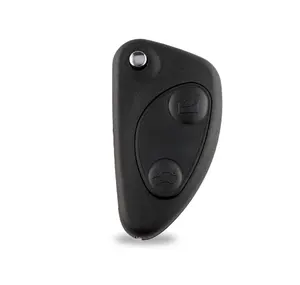 2 Buttons Remote Car Key Shell Case Replacement Fit For Alfa Romeo 147 156 166 GT SIP22 Uncut Blade Folding Remote Control