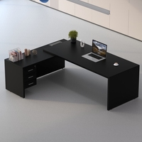 Ensemble de table et de chaises de bureau moderne PDG exécutif, patron, table d'ordinateur, meubles de bureau en gros pour le personnel