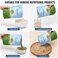Sachet d'emballage personnalisé imprimé avec fermeture éclair pour céréales pour bébés, qualité alimentaire, haute barrière, laminé, pour poudre nutritionnelle, OEM
