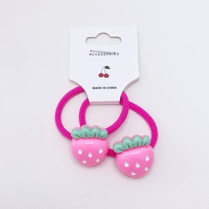 2 paquets - Rubans pour cheveux faits à la main pour enfants avec motifs de fruits sucrés. Attaches pour cheveux de bébé fille.-qiyu - Product Image 4