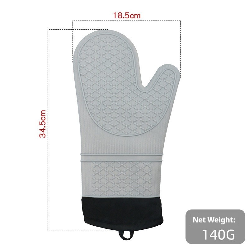 Guantes con textura cruzada (gris)