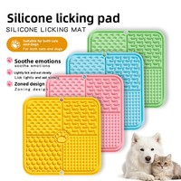 Tapis de léchage en silicone multi-textures pour animaux de compagnie, tapis d'alimentation lente avec ventouses, antidérapant, pour soulager l'anxiété des chiens et des chats, pour le bain et l'entraînement