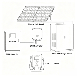 Système <span class=keywords><strong>de</strong></span> recharge <span class=keywords><strong>de</strong></span> batteries solaires photovoltaïques DC tout-en-un ESS EV 100 kW+ - Station <span class=keywords><strong>de</strong></span> recharge <span class=keywords><strong>pour</strong></span> voitures électriques en état neuf - Stockage d'énergie renouvelable - Product Image 4