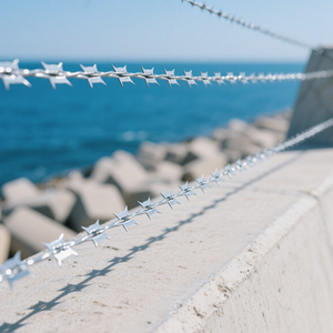 ขดลวดลวดหนามคู่ชุบสังกะสีแบบจุ่มร้อนสำหรับป้องกันทางรถไฟและชายแดน - Product Image 6