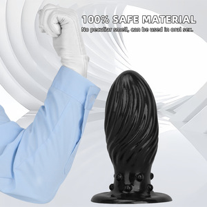 Plug anal extra-large avec ventouse pour le sexe anal, design épais de style chrysanthème, dilatation extrême pour hommes et femmes - Product Image 2