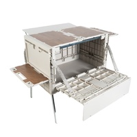 Chariot de voyage pliable facile à plier, boîte de rangement pliable, empilable avec roues et poignée, vente en gros OEM
