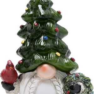 Christmas Tree Dwarf Resin Ornament <b>Battery</b> Powered Indoor Home Decoration Christmas Decor - Product Image 4