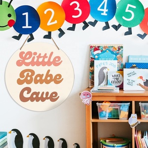Boho vivaio decorazione della parete per la bambina in legno rustico segno dipinto a mano <span class=keywords><strong>appeso</strong></span> segno per la camera da letto del bambino - Product Image 4