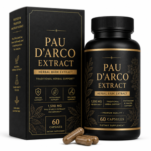 Qualité Export - Complexe Pau D'Arco 60 Capsules avec <span class=keywords><strong>Levure</strong></span> de Sélénium Active et Vitamine C pour les Marchés Américains et Européens - Prix de Gros - Product Image 1