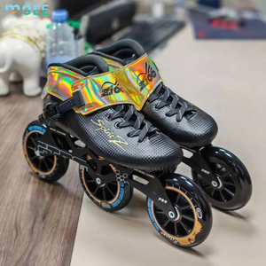Scarpe Professionali per Pattinaggio di Velocità SeeMore in Fibra di Carbonio, <span class=keywords><strong>Pattini</strong></span> <span class=keywords><strong>da</strong></span> Gara Professionali con Ruote <span class=keywords><strong>da</strong></span> 4 * 90mm / 100mm / 110mm - Product Image 5
