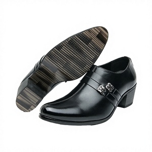 Men's Loafers Dress Shoes Genuine Leather Breathable Winter Summer Light Slip-On Solid 7 Hidden <b>Insole</b> Comfort 2.8 Inch <b>Height</b> - Product Image 3