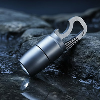 Lampe torche rechargeable en alliage de titane, mini lampe porte-clés, camping, multifonction, ultra-légère, ultra-fine, portable, indice de protection IP20