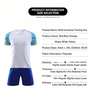 เสื้อฟุตบอลโพลีเอสเตอร์ 100% สวมใส่สบาย พิมพ์ลายโลโก้ตามสั่ง สไตล์เรโทร ระบายอากาศได้ดี พร้อมลายพิมพ์ล่าสุด สำหรับผู้ใหญ่ แบบชุด - Product Image 4