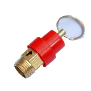 วาล์วนิรภัยเครื่องอัดอากาศ 0.8MPA แบบเกลียว ปลดแรงดันคงที่ ฝาสีแดง ชนิดควบคุม - Product Image 1