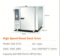 Four à canard rôti commercial de table à 8 niveaux haute vitesse, four combiné vapeur-convecteur avec fonction de pulvérisation pour restaurants